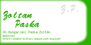 zoltan paska business card